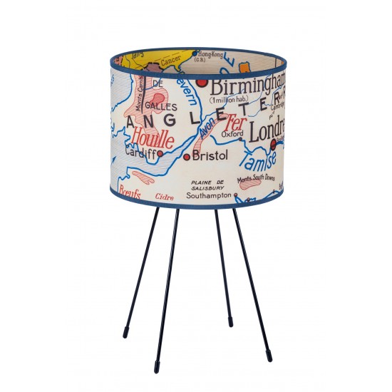 lampe ILES BRITANNIQUES  carte geographie affiche scolaire