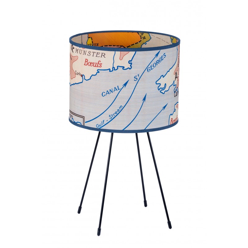 lampe ILES BRITANNIQUES  carte geographie affiche scolaire