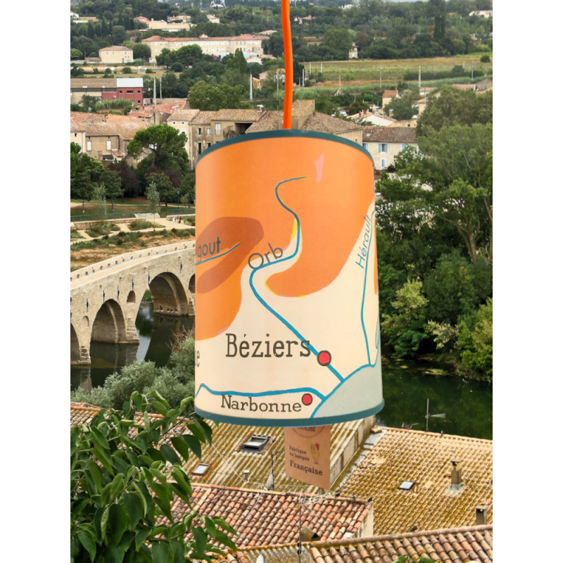 LAMPE CARTE AFFICHE ECOLE DE TOULOUSE A BEZIERS