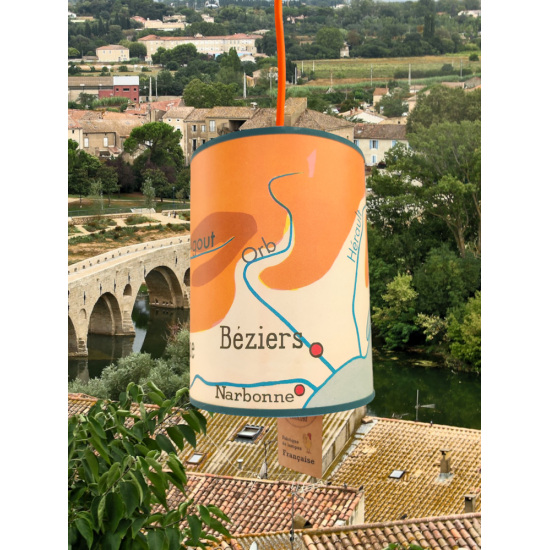 LAMPE CARTE AFFICHE ECOLE DE TOULOUSE A BEZIERS