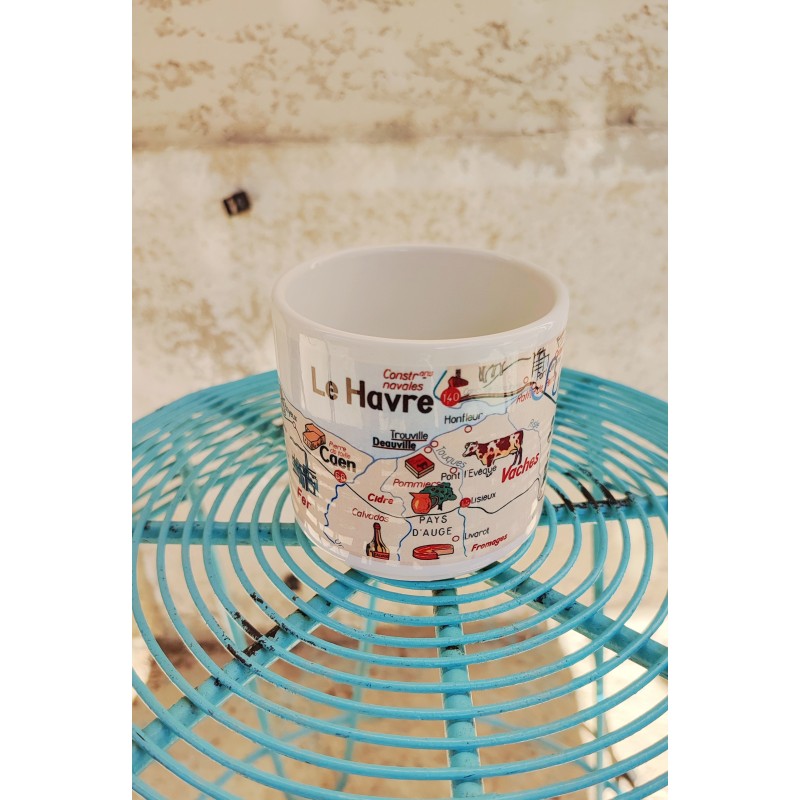 MUG ceramique carte Normandie affiche scolaire