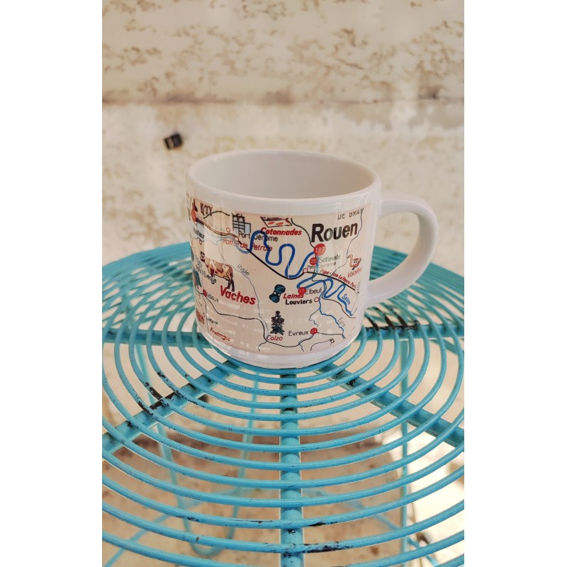 MUG ceramique carte Normandie affiche scolaire