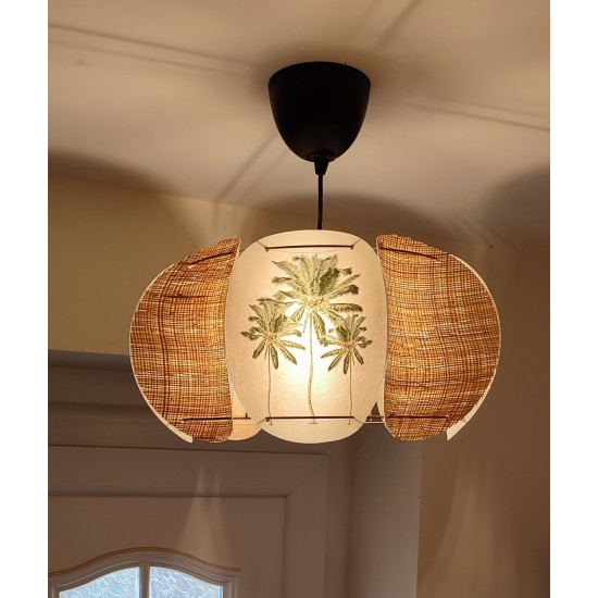 SUSPENSION Cocotier Rotin...