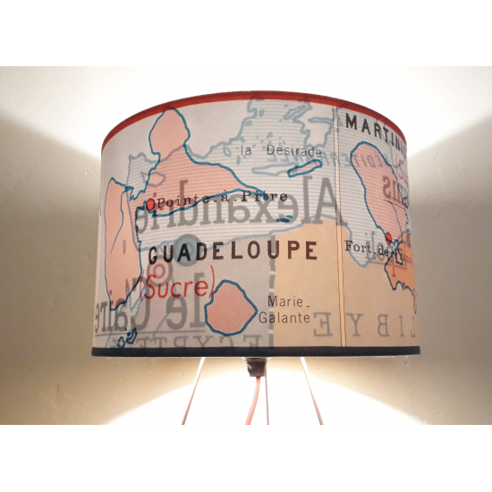 lampe motif affiche scolaire recto verso Paris 