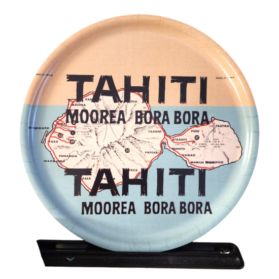 PLATEAU TAHITI BLEU ET BEIGE