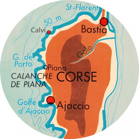 DESSOUS DE VERRE LA CORSE