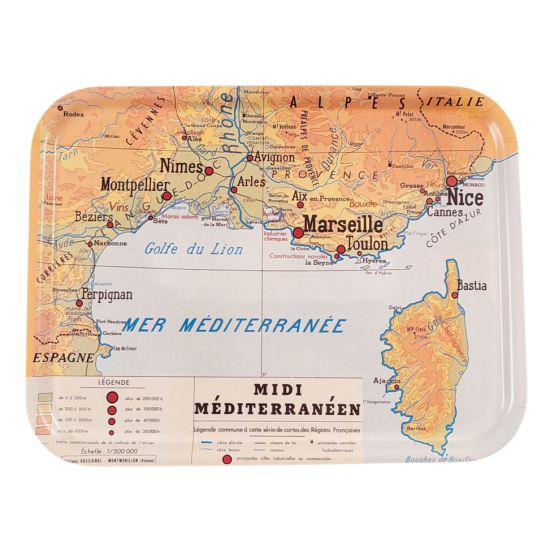 PLATEAU AFFICHE GEOGRAPHIE ECOLE CARTE MEDITERANNEE SUD DE FRANCE