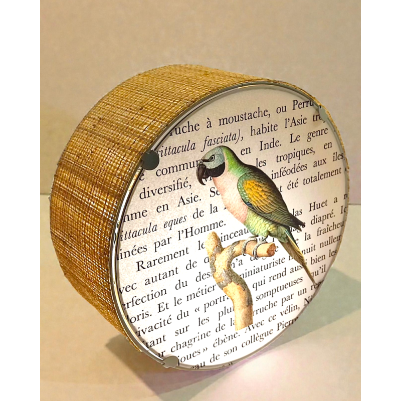 Applique MURALE RONDE LES OISEAUX LA PERRUCHE