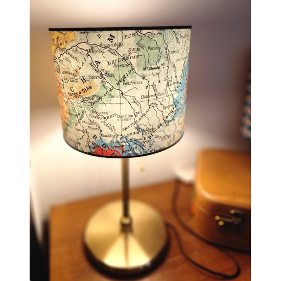 ABAT JOUR  CARTE ANCIENNE DU MAINE A LA LORRAINE