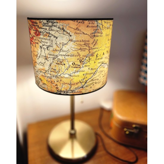 ABAT JOUR  CARTE ANCIENNE DU MAINE A LA LORRAINE