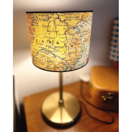 ABAT JOUR  CARTE ANCIENNE DU MAINE A LA LORRAINE