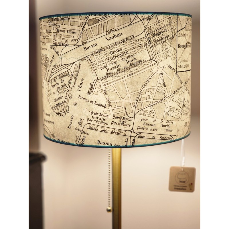 ABAT JOUR  CARTE ANCIENNE DU PORT DU HAVRE