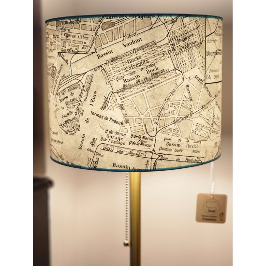 ABAT JOUR  CARTE ANCIENNE DU PORT DU HAVRE