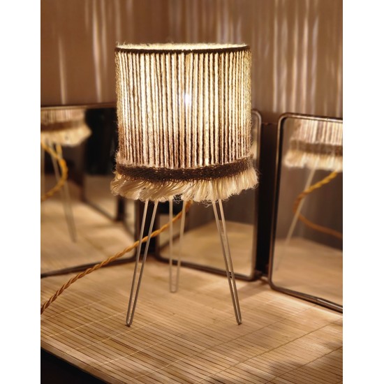 Abat-jour tressée en cordelette