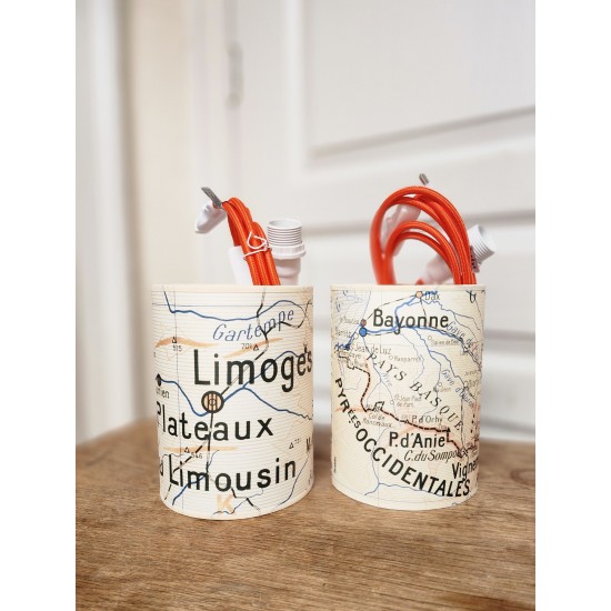 BALADEUSE CARTE GEOGRAPHIE PYRENNEES ET LIMOGES