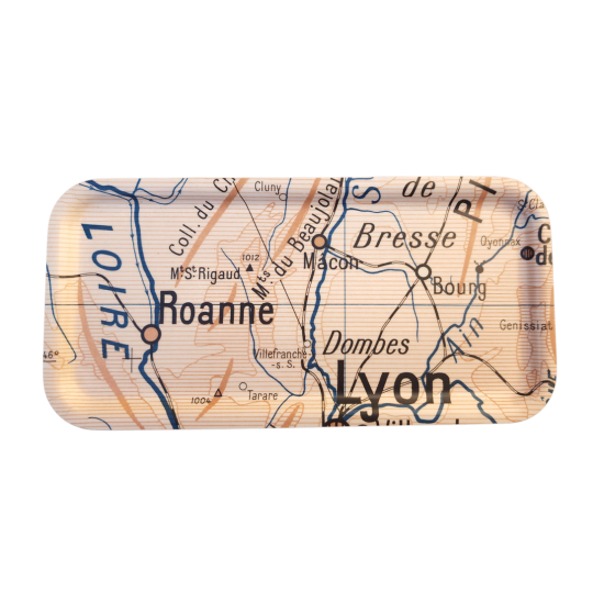 Plateau géographie affiche scolaire vintage ROANNE