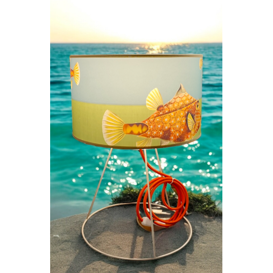 ABAT JOUR FISH DIAM25 cowfish de face poisson planche