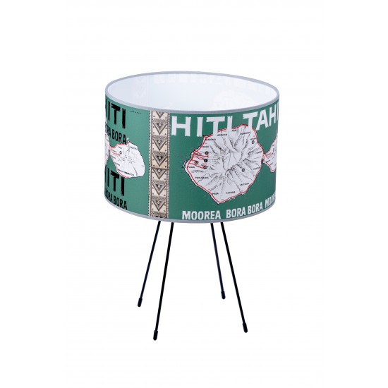 LAMPE TAHITI vert sauge POLYNESIE MOOREA BORA BORA Papeete