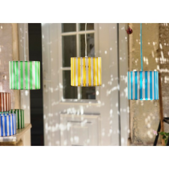 LAMPE STRIPE Ø15cm MATERIAUX RECYCLES IMPRESSION 3 D