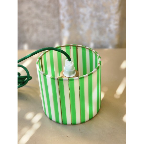 LAMPE STRIPE Ø15cm MATERIAUX RECYCLES IMPRESSION 3 D
