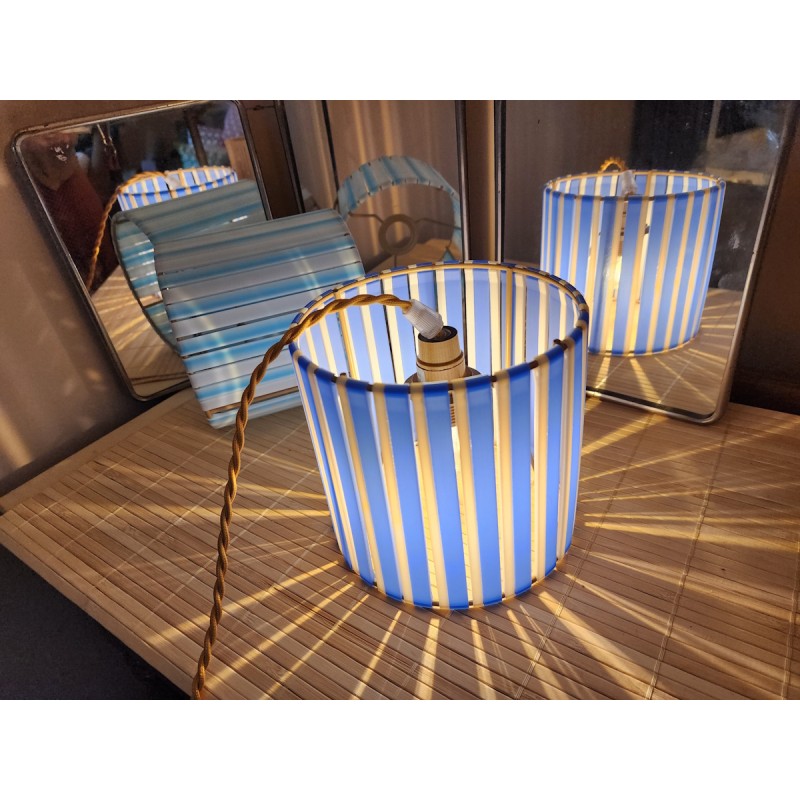 LAMPE STRIPE Ø15cm MATERIAUX RECYCLES IMPRESSION 3 D