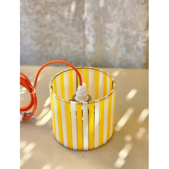 LAMPE STRIPE Ø15cm MATERIAUX RECYCLES IMPRESSION 3 D