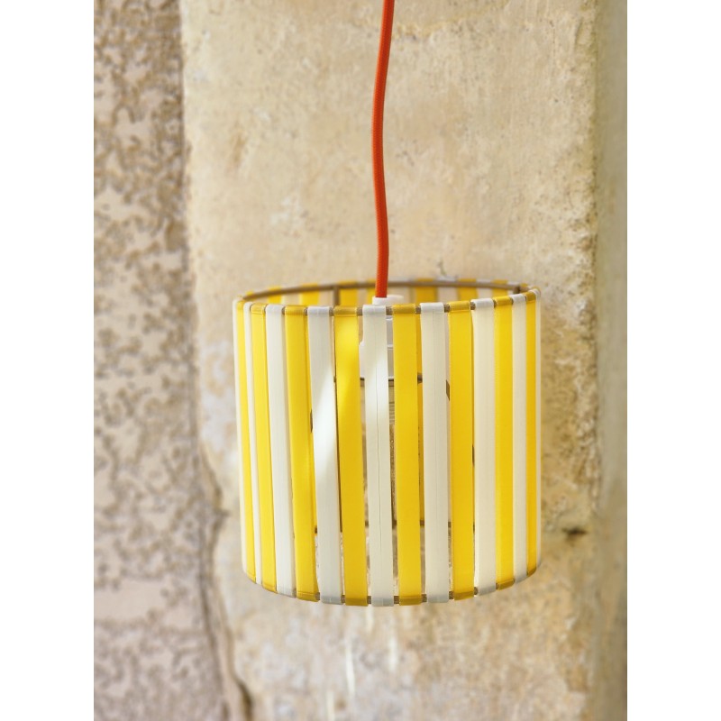 LAMPE STRIPE Ø15cm MATERIAUX RECYCLES IMPRESSION 3 D