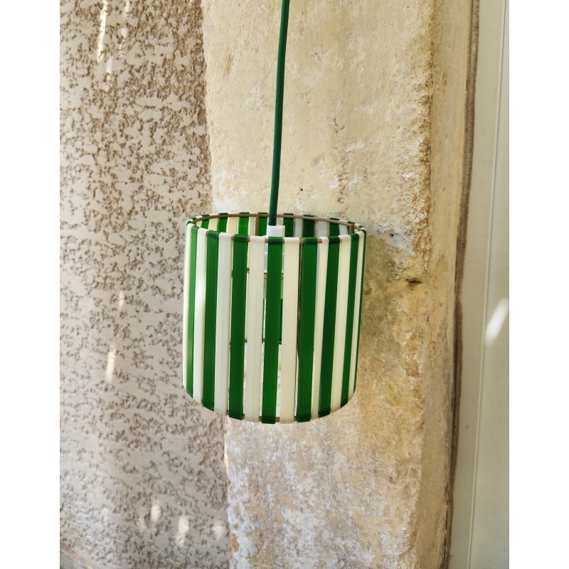 LAMPE STRIPE Ø15cm MATERIAUX RECYCLES IMPRESSION 3 D