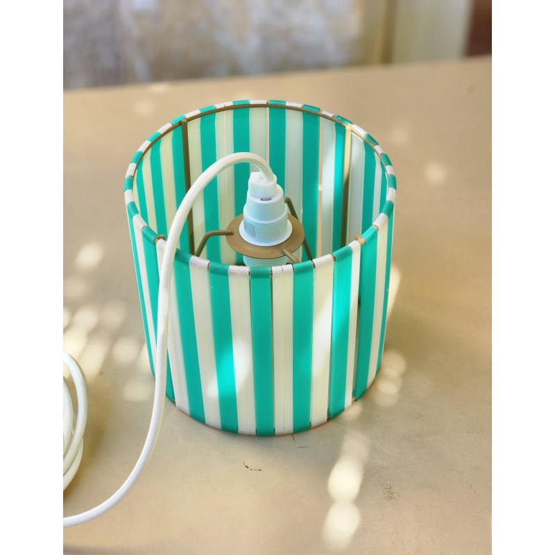LAMPE STRIPE Ø15cm MATERIAUX RECYCLES IMPRESSION 3 D