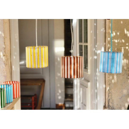 LAMPE STRIPE Ø15cm MATERIAUX RECYCLES IMPRESSION 3 D
