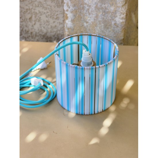 LAMPE STRIPE Ø15cm MATERIAUX RECYCLES IMPRESSION 3 D