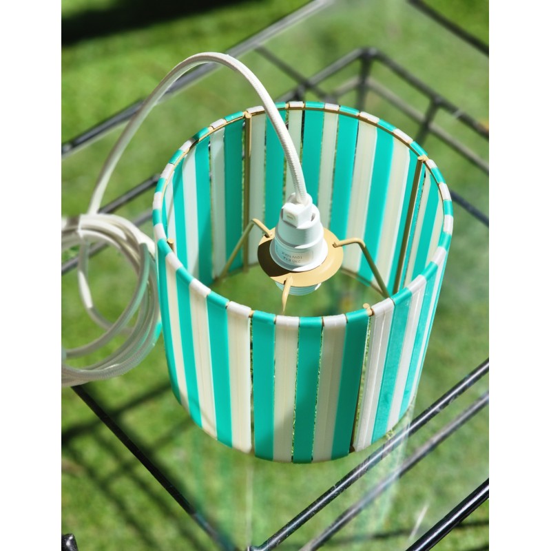 LAMPE STRIPE Ø15cm MATERIAUX RECYCLES IMPRESSION 3 D