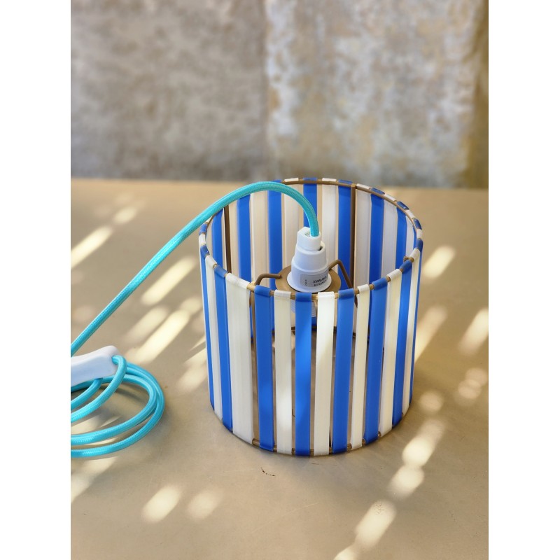 LAMPE STRIPE Ø15cm MATERIAUX RECYCLES IMPRESSION 3 D
