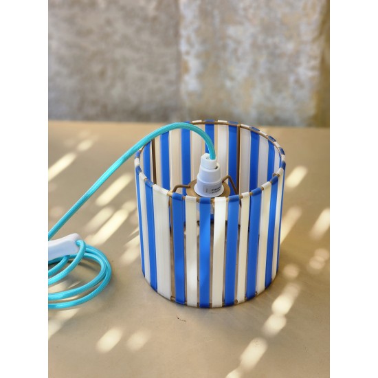 LAMPE STRIPE Ø15cm MATERIAUX RECYCLES IMPRESSION 3 D