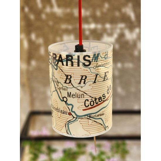 LAMPE A SUSPENDRE  FONTAINEBLEAU VERSAILLES CHARTRES LA BEAUCE AFFICHE GEOGRAPHIE