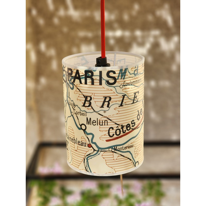 LAMPE A SUSPENDRE  FONTAINEBLEAU VERSAILLES CHARTRES LA BEAUCE AFFICHE GEOGRAPHIE