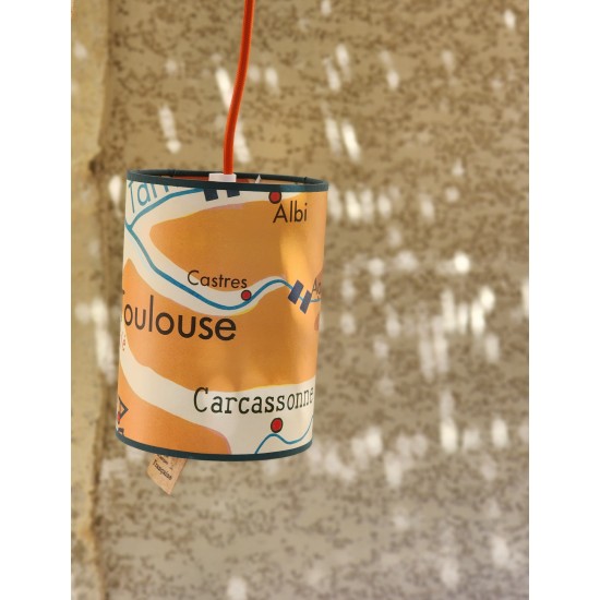 LAMPE CARTE AFFICHE ECOLE DE TOULOUSE A BEZIERS