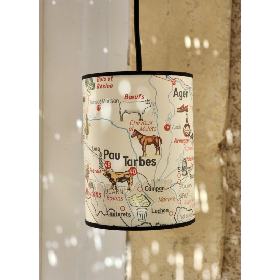BALADEUSE  lampe carte geographie PYRENEES