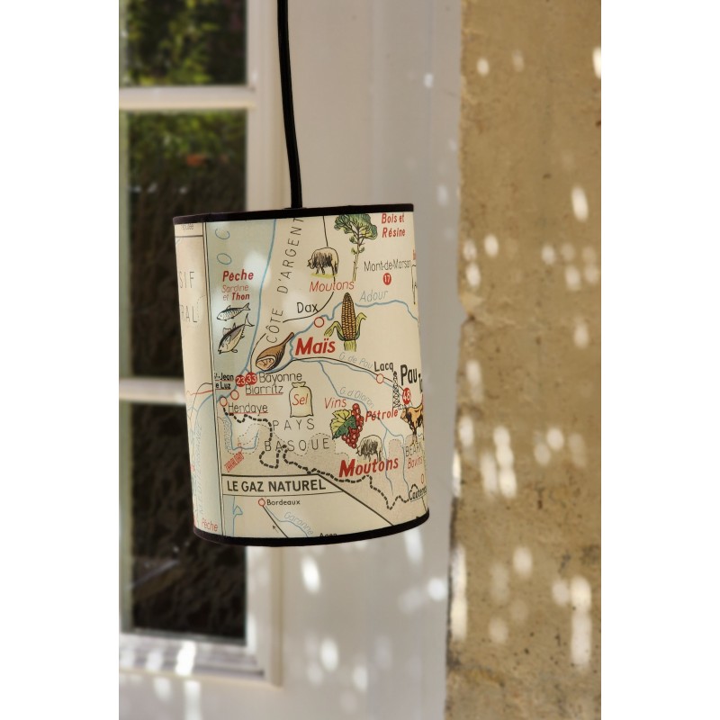 BALADEUSE  lampe carte geographie PYRENEES