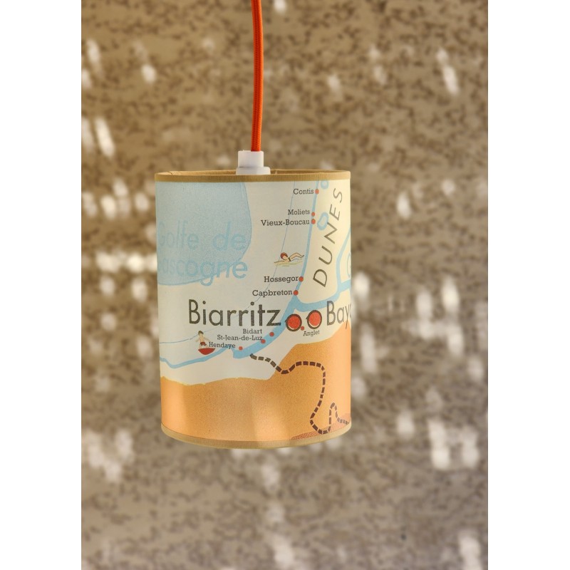 lampe geographie cartographie AFFICHE SCOLAIRE BIARRITZ BAYONNE