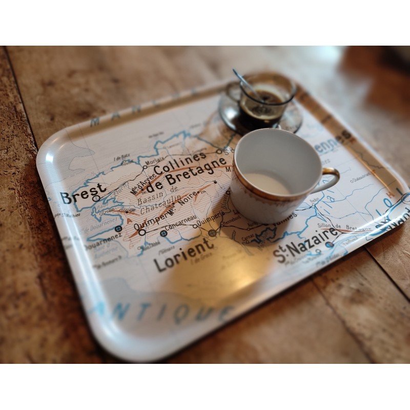 PLATEAU LA carte de BRETAGNE 40X30 made in France