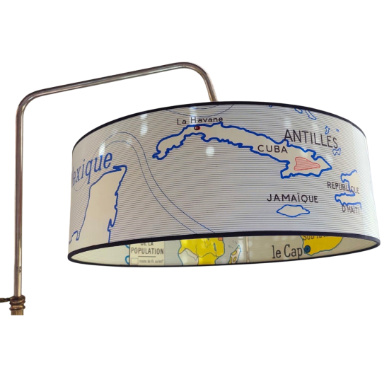 Suspension carte géographie LE MEXIQUE LES ANTILLES CUBA