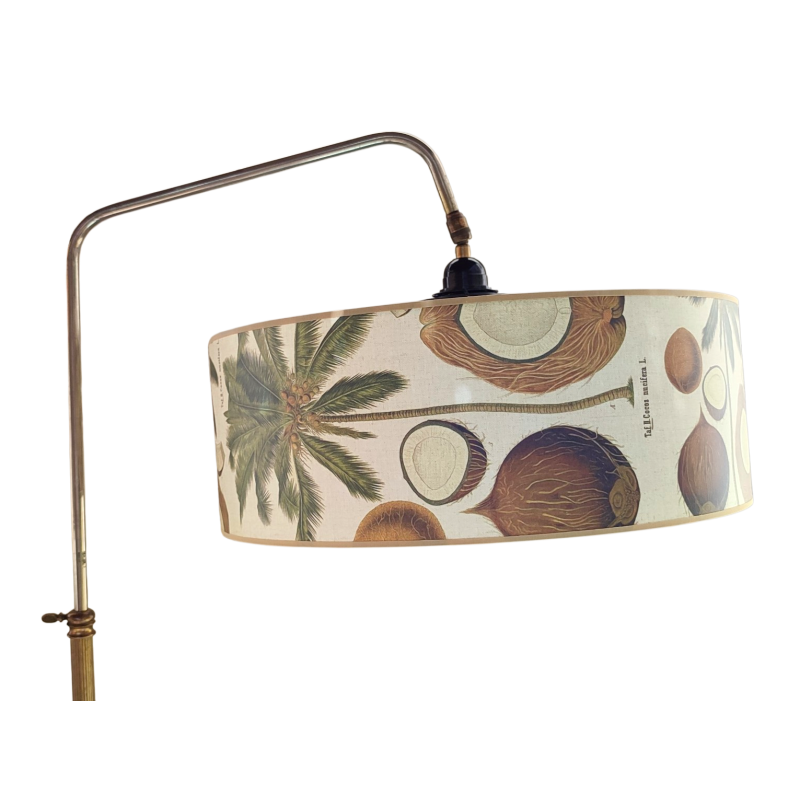 Suspension  représentant une  carte vintage  LA NOIX DE COCO 44CM