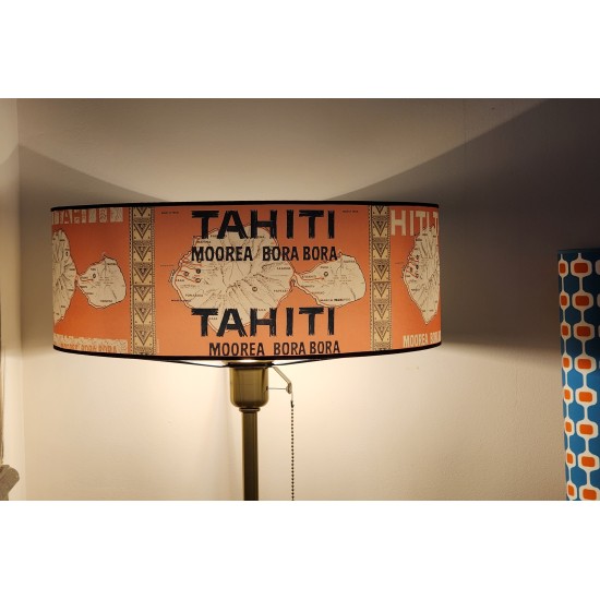 ABAT JOUR illustration ancienne  DIAM 45CM TAHITI