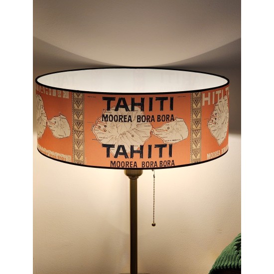 ABAT JOUR illustration ancienne  DIAM 45CM TAHITI