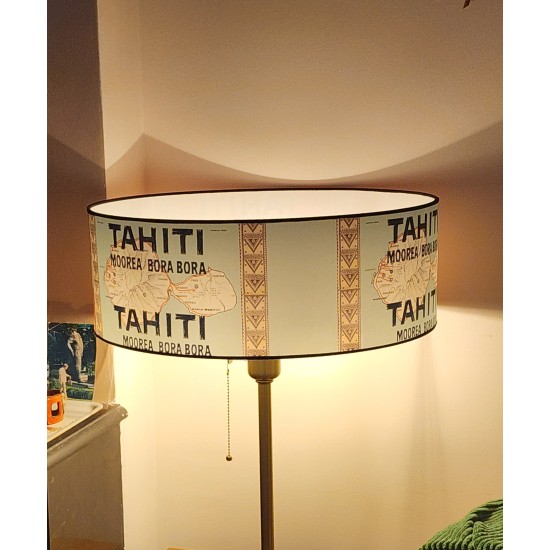 ABAT JOUR illustration ancienne  DIAM 45CM TAHITI