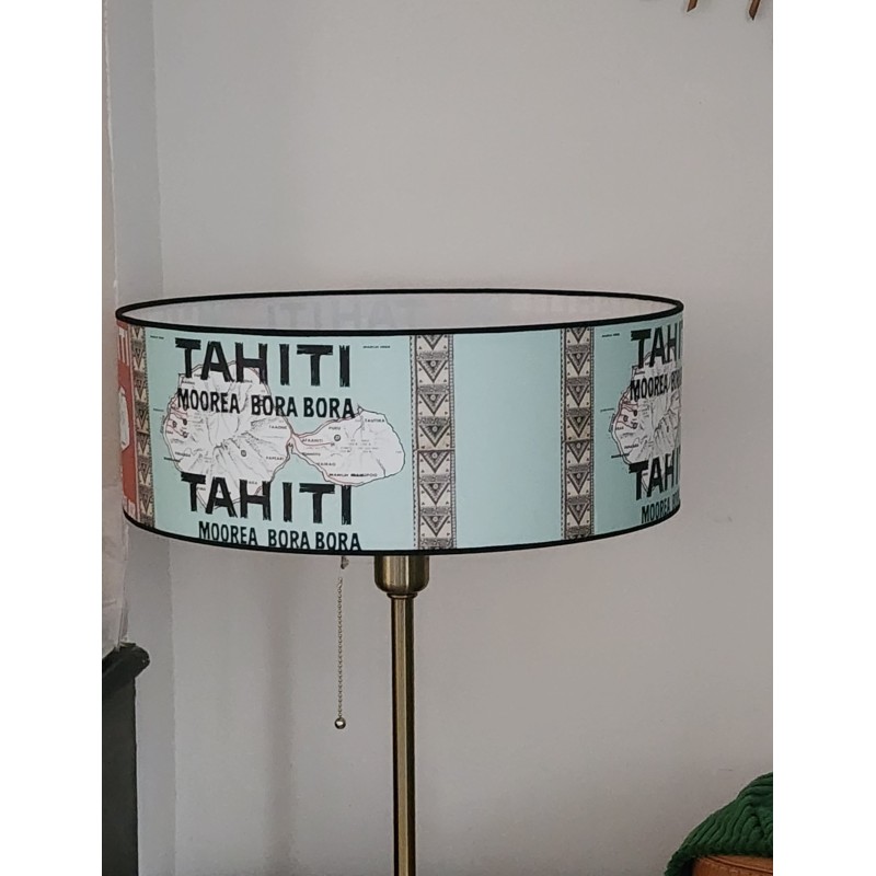 ABAT JOUR illustration ancienne  DIAM 45CM TAHITI