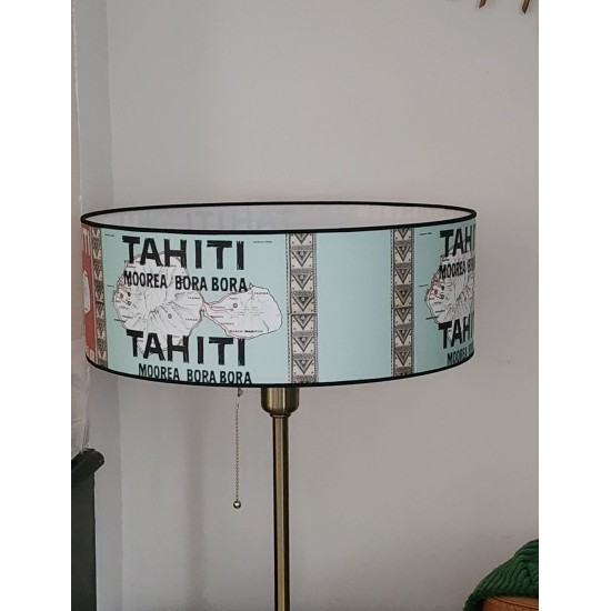 ABAT JOUR illustration ancienne  DIAM 45CM TAHITI