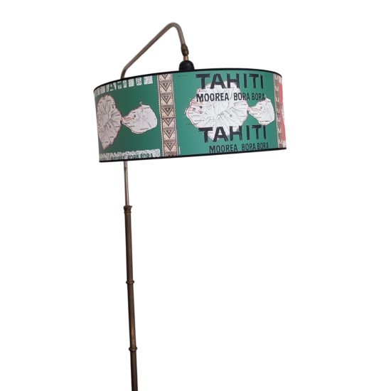 Suspension lustre  illustration ancienne de plusieurs DIAM 45CM TAHITI