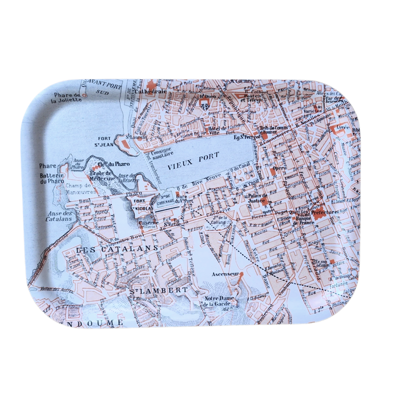 PLATEAU Marseille CITY OLD MAP